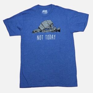 Star Wars - Not Today AT-AT Image Blue T-shirt Men’s Size Medium